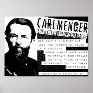 Carl Menger Österreichische Schule Freier Markt Poster