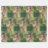 Carl Moll Vintag Dahlias Fleecedecke (Vorderseite (Horizontal))