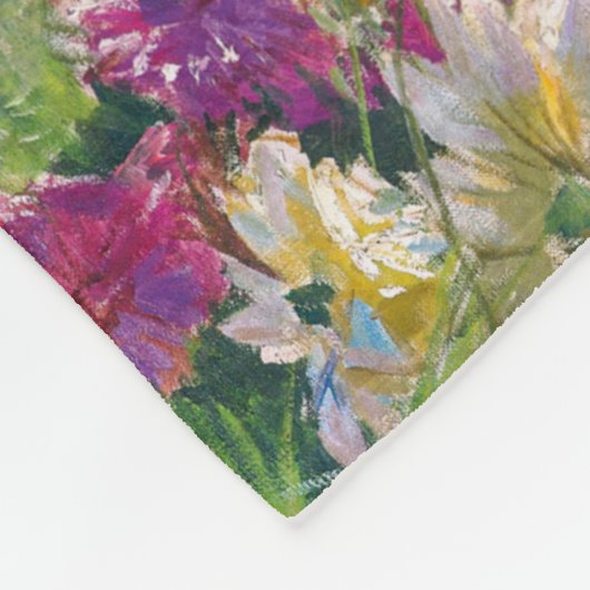 Carl Moll Vintag Dahlias Fleecedecke (Ecke)