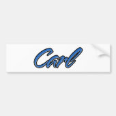 Carl Name blue Aufkleber Sticker Autoaufkleber (Vorne)