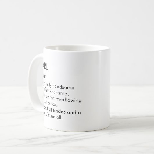 Carl name, Editable name, Custom name Kaffeetasse (Vorderseite Links)
