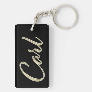 Carl Name whitegold Schlüsselanhänger Anhänger