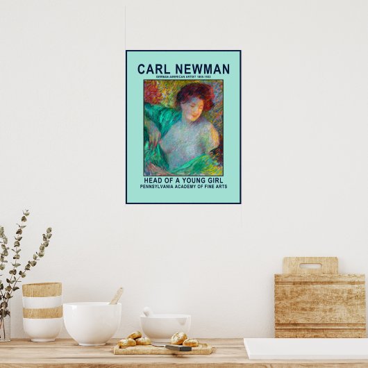 Carl Newman Young Girl Poster (Küche)