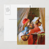 Carl Offterdinger: Kleine Rote Kappe Postkarte (Vorne/Hinten)