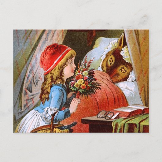 Carl Offterdinger: Rotkäppchen Postkarte (Vorderseite)