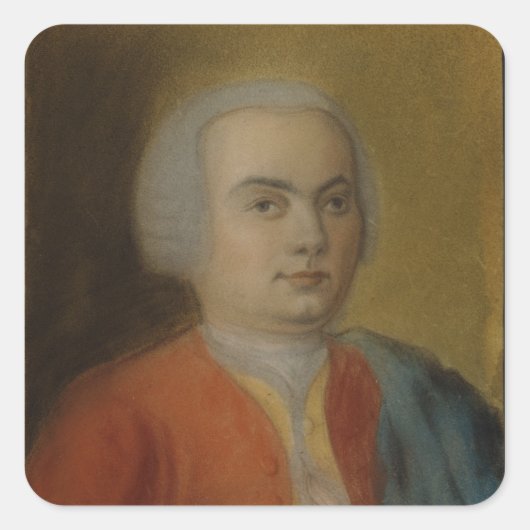 Carl Philipp Emanuel Bach, c.1733 Quadratischer Aufkleber (Vorderseite)