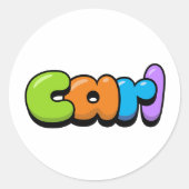 Carl Runder Aufkleber (Vorderseite)