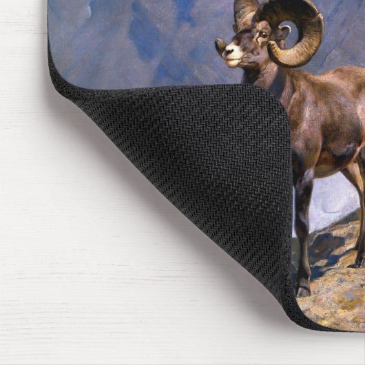Carl Rungius Big Horn Sheep auf dem Wilcox Pass Mousepad (Ecke)