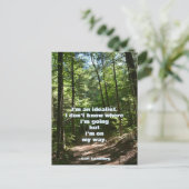 Carl Sandburg Ich bin ein Idealist Zitat Fotografi Postkarte (Stehend Vorderseite)