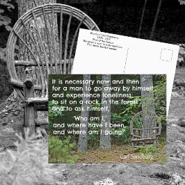 Carl Sandburg Zitat, wer ich bin fotografische Pos Postkarte