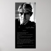 CARL SANDBURG's POEM: WER BIN ICH? Poster (Vorne)