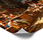 Carl Spitzweg - Ankunft der Postkutsche 1859 Poster (Ecke)