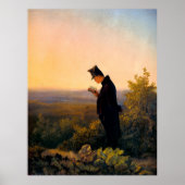 Carl Spitzweg, Das Abendbrevier, Deutsche Malerei Poster (Vorne)