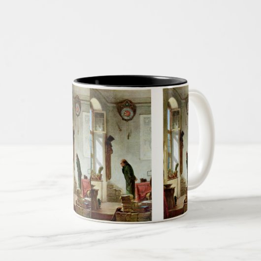 Carl Spitzweg - der Kaktus-Enthusiast Zweifarbige Tasse (VorderseiteRechts)