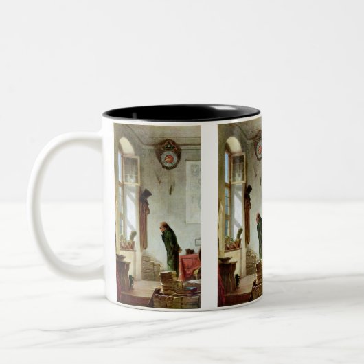 Carl Spitzweg - der Kaktus-Enthusiast Zweifarbige Tasse (Links)