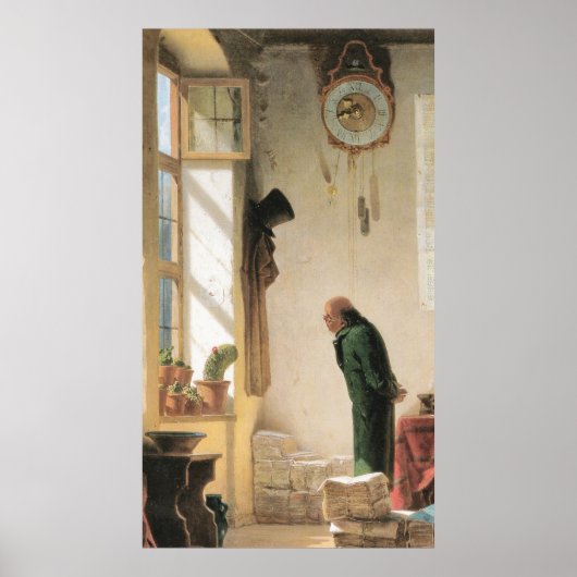 Carl Spitzweg - Der Kaktusliebhaber - Deutsch Poster (Vorne)