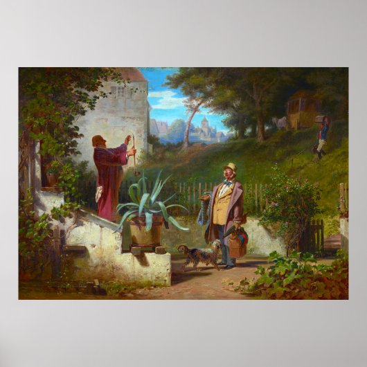 Carl Spitzweg - Die Jugendfreunde - Deutsche Poster (Vorne)