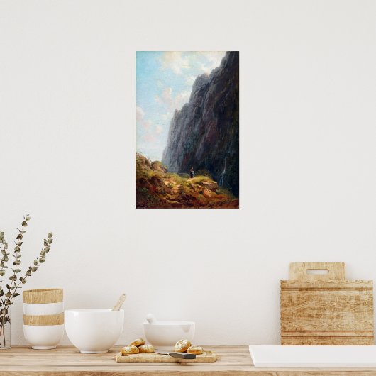 Carl Spitzweg Landschaft und Milchmädchen Poster (Küche)