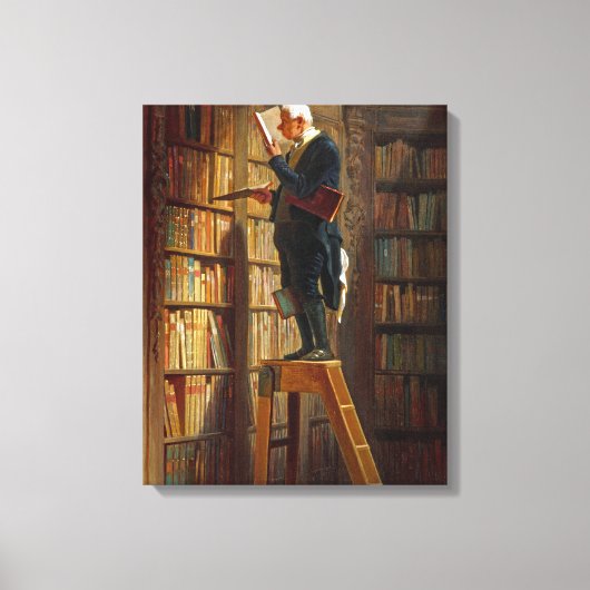 Carl Spitzweg - The Bookworm Leinwanddruck (Vorderseite)