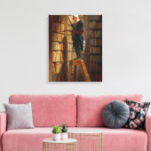 Carl Spitzweg - The Bookworm Leinwanddruck (Insitu (Wohnzimmer))