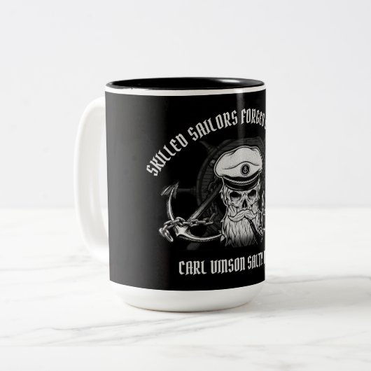 CARL VINSON SKILLED SAILORS ZWEIFARBIGE TASSE (Vorderseite Links)