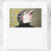 Carla Beans Creepy Man Rechteckiger Aufkleber (Tasche)