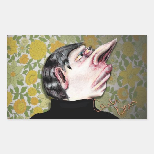 Carla Beans Creepy Man Rechteckiger Aufkleber (Vorderseite)