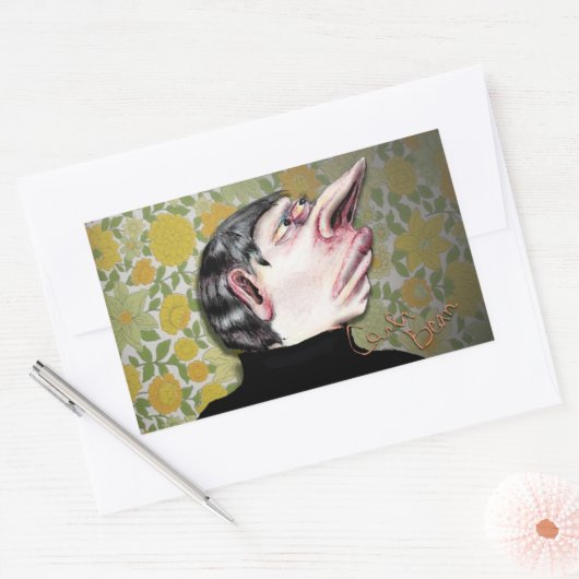 Carla Beans Creepy Man Rechteckiger Aufkleber (Umschlag)