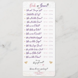 Carla Brautparty-Spiel 1/3 - "Braut oder Menükarte