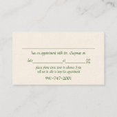 Carla-Karte Visitenkarte (Rückseite)