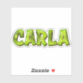 Carla Name Kiwi Design Aufkleber Sticker (Blatt)
