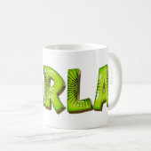 Carla Name Kiwi Style Tasse Teetasse Kaffeetasse (VorderseiteRechts)