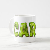 Carla Name Kiwi Style Tasse Teetasse Kaffeetasse (Vorderseite Links)