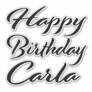 Carla Name Vorname black Sticker Geburtstag