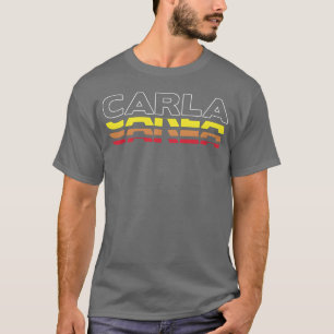 Carla Vorname Lustig Vintage Sonnenuntergang Carla T-Shirt