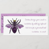 Carleighs Bienenkönigin-Einladungs-Mitteilungen Einladung (Vorne/Hinten)