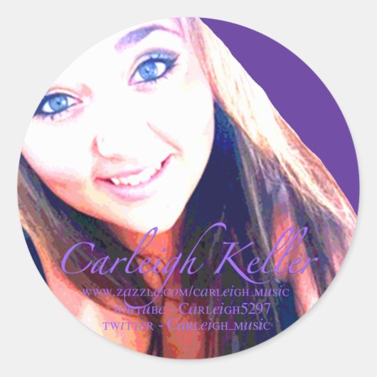 Carleighs Krewe Foto Round Stickers (Vorderseite)