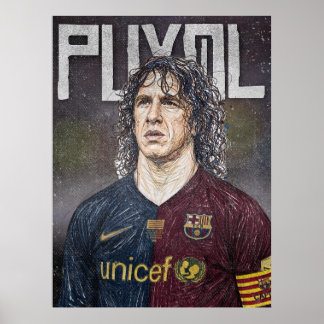Carles Puyol FC Barcelona Legende Künstlerische Sk Poster