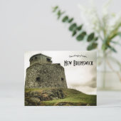 Carleton Martello Tower New Brunswick Kanada Postkarte (Stehend Vorderseite)
