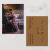 Carlier: Elegante Dame mit Spiegel Visitenkarte (Vorne/Hinten)