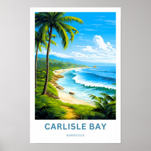 Carlisle Bay Barbados Travel Print Poster
