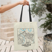 Carlisle, Cumbria City Map Tote Bag Tragetasche