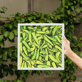 Carliston Banana Paprikaschoten Schwarze Kontur Poster