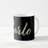 Carlo Name whitegold Tasse Teetasse Kaffeetasse (VorderseiteRechts)