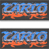 Carlo Vorname Name Graffiti Aufkleber Sticker (Vorderseite)