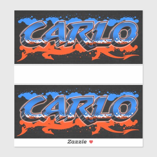 Carlo Vorname Name Graffiti Aufkleber Sticker (Blatt)