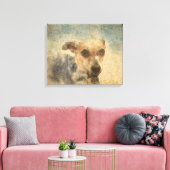 Carlos B. Dog Chihuahua Watercolor Leinwand (Insitu (Wohnzimmer))