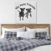 Carlos dogs Canvas Print Leinwanddruck (Insitu (Schlafzimmer))