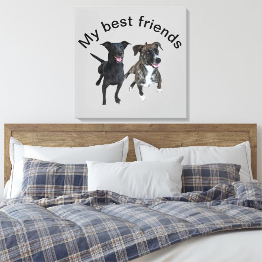 Carlos dogs Canvas Print Leinwanddruck (Insitu (Schlafzimmer))