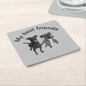 Carlos dogs Square Paper Untersetzer (angewinkelt)